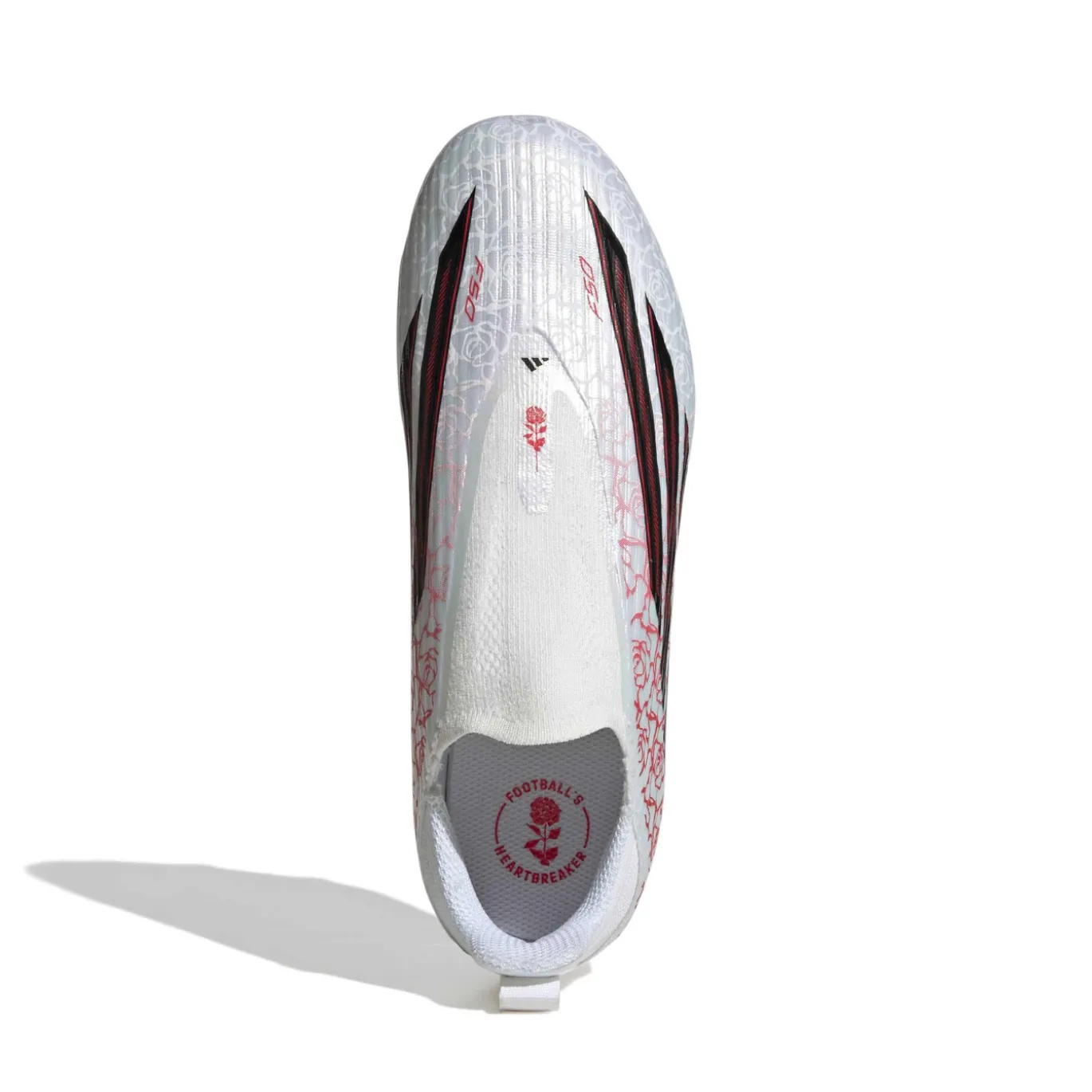 adidas F50 Lamine Yamal League Veterloze Gras / Kunstgras Voetbalschoenen (MG) Kids Wit Felrood Zwart