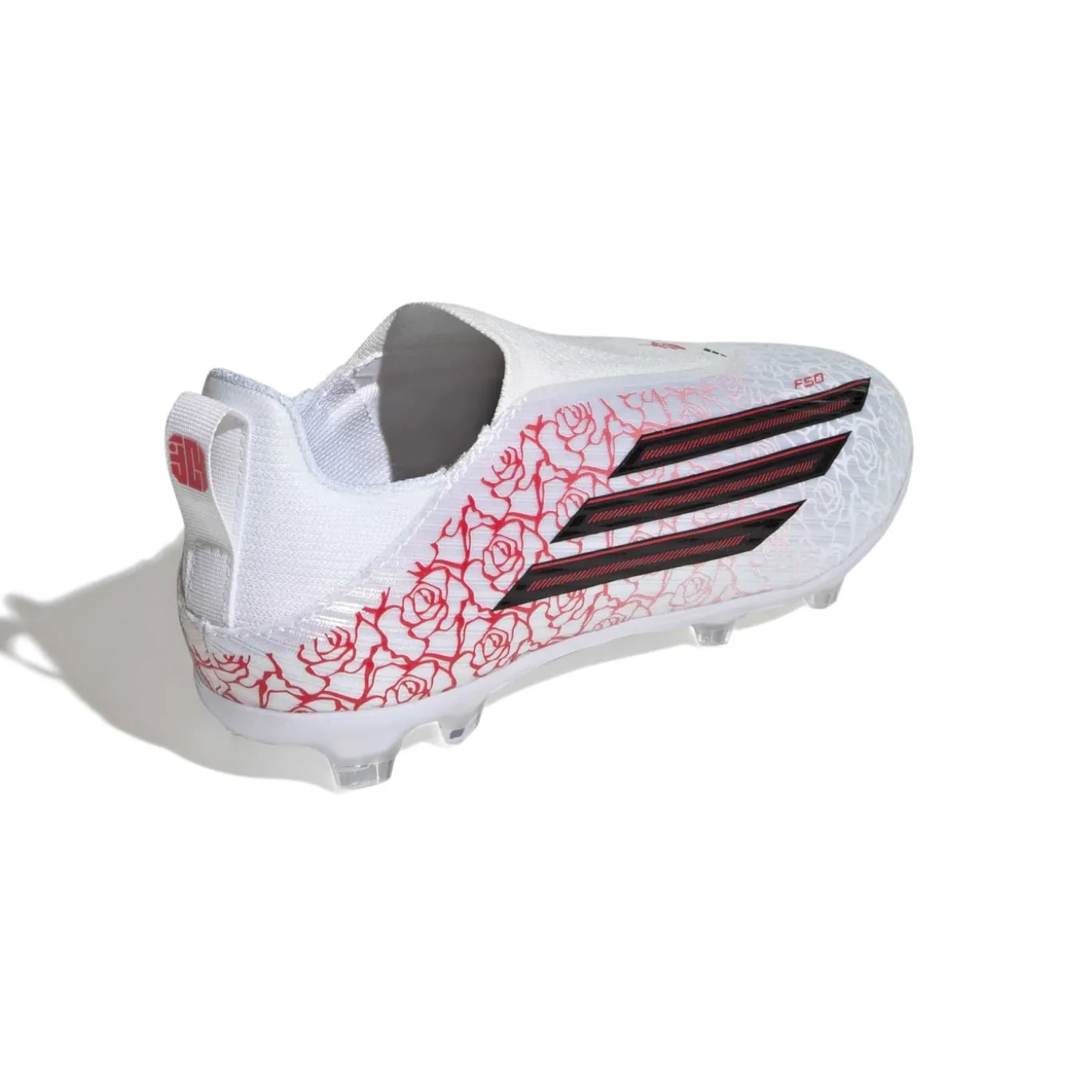 adidas F50 Lamine Yamal League Veterloze Gras / Kunstgras Voetbalschoenen (MG) Kids Wit Felrood Zwart