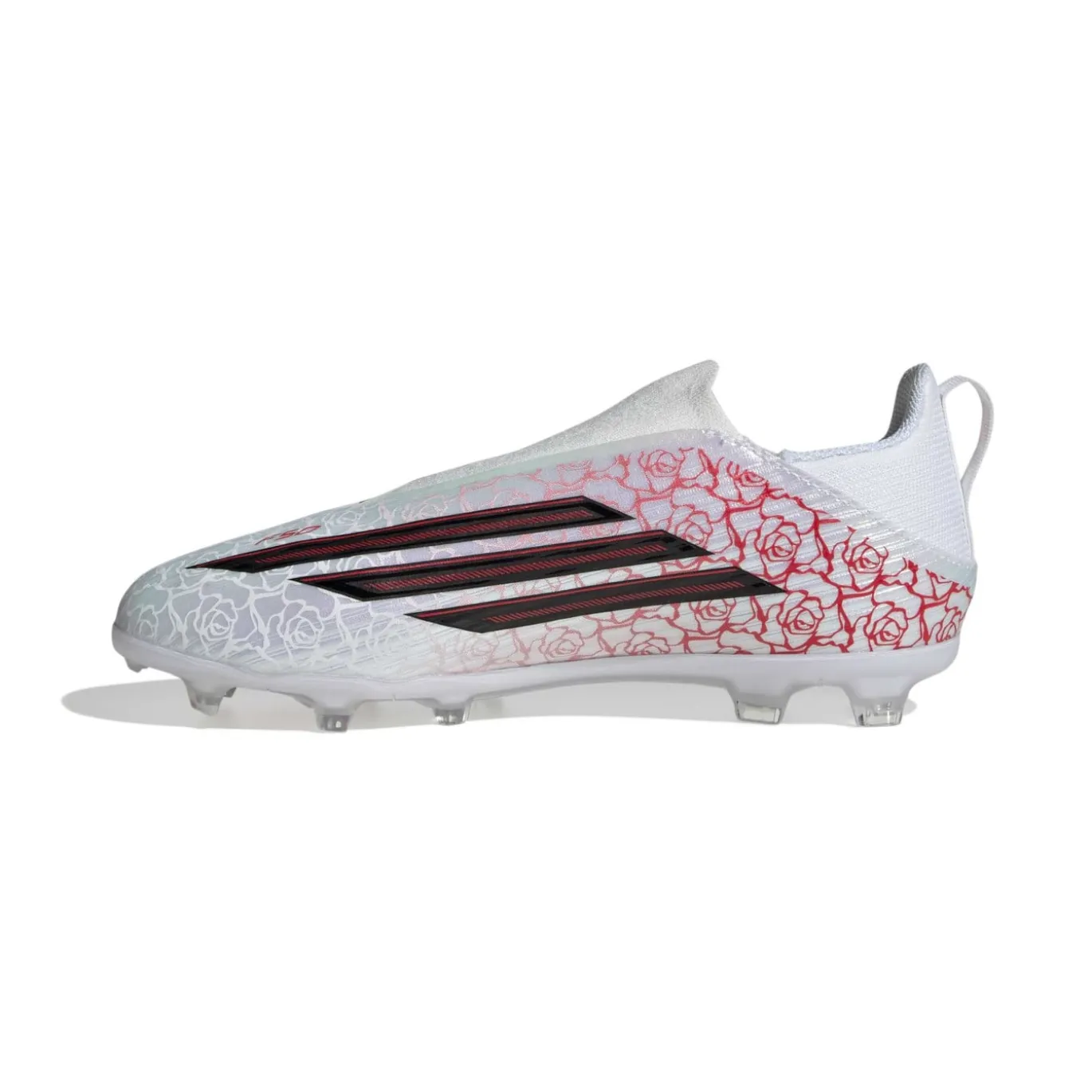 adidas F50 Lamine Yamal League Veterloze Gras / Kunstgras Voetbalschoenen (MG) Kids Wit Felrood Zwart