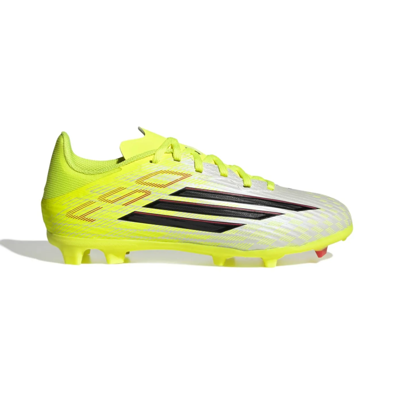 adidas F50 League Gras / Kunstgras Voetbalschoenen (MG) Kids Neongeel Zwart Rood