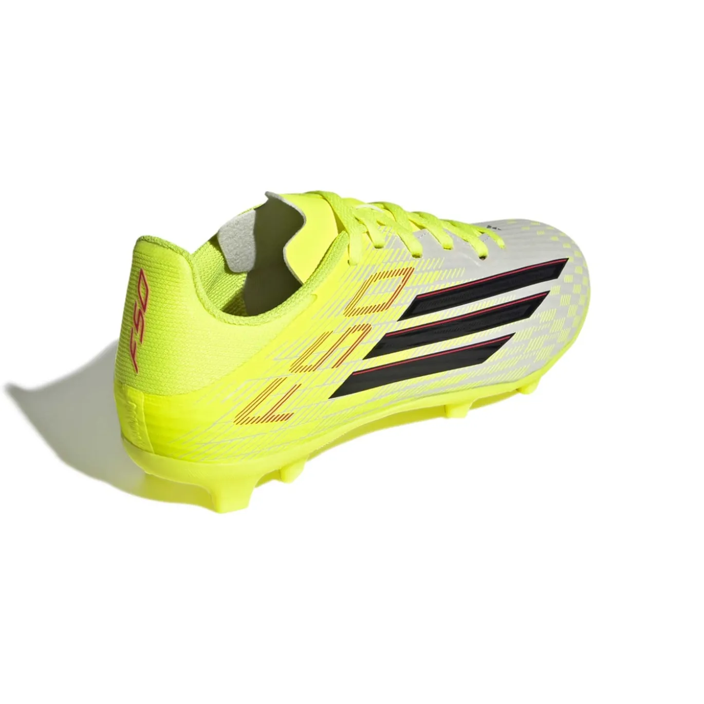adidas F50 League Gras / Kunstgras Voetbalschoenen (MG) Kids Neongeel Zwart Rood