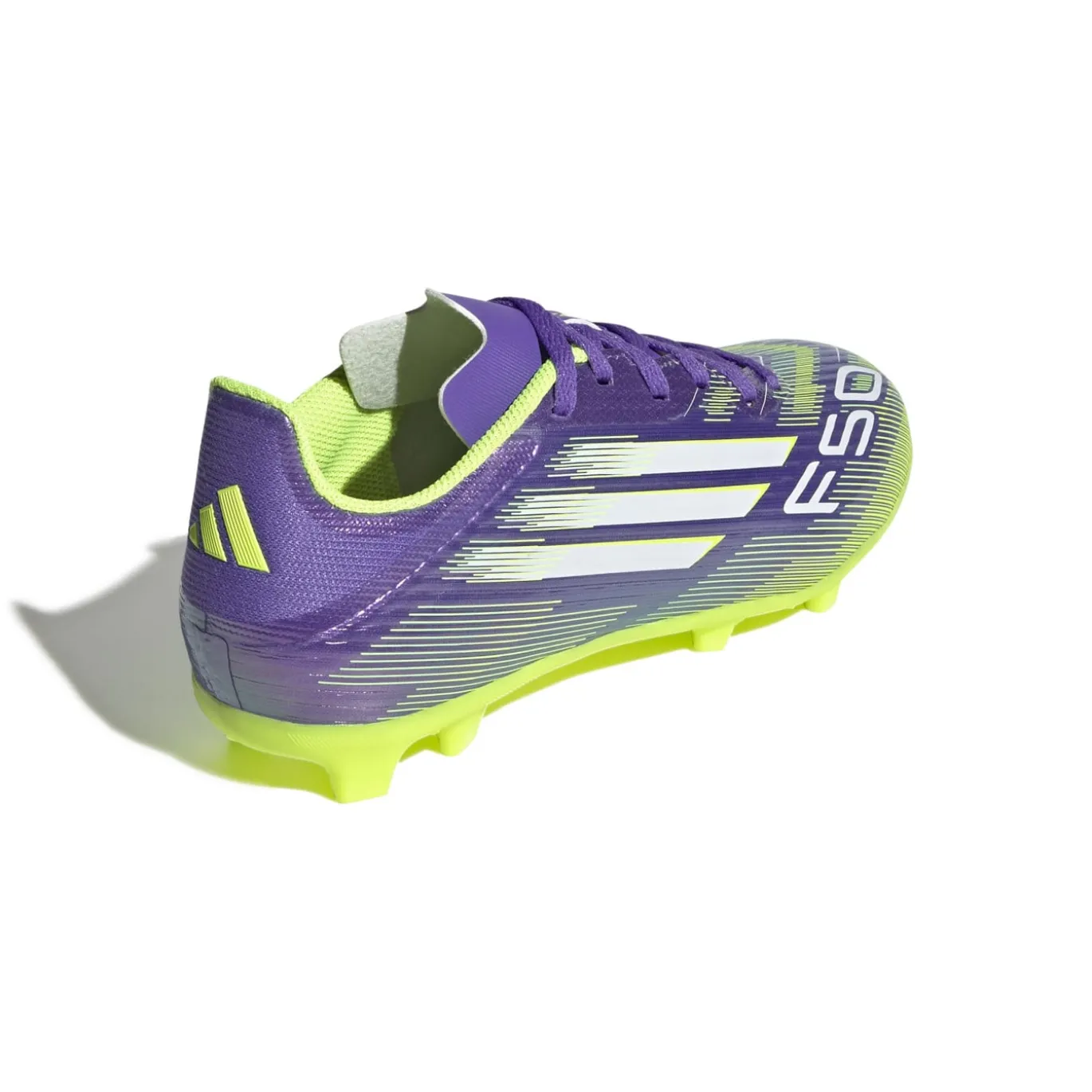 adidas F50 League Gras / Kunstgras Voetbalschoenen (MG) Kids Paars Wit Neongeel