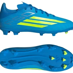 adidas F50 League Gras / Kunstgras Voetbalschoenen (MG) Kids Blauw Neongeel