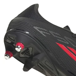 adidas F50 League IJzeren-Nop Voetbalschoenen (SG) Zwart Rood Donkergrijs