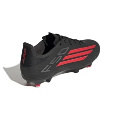 adidas F50 League IJzeren-Nop Voetbalschoenen (SG) Zwart Rood Donkergrijs