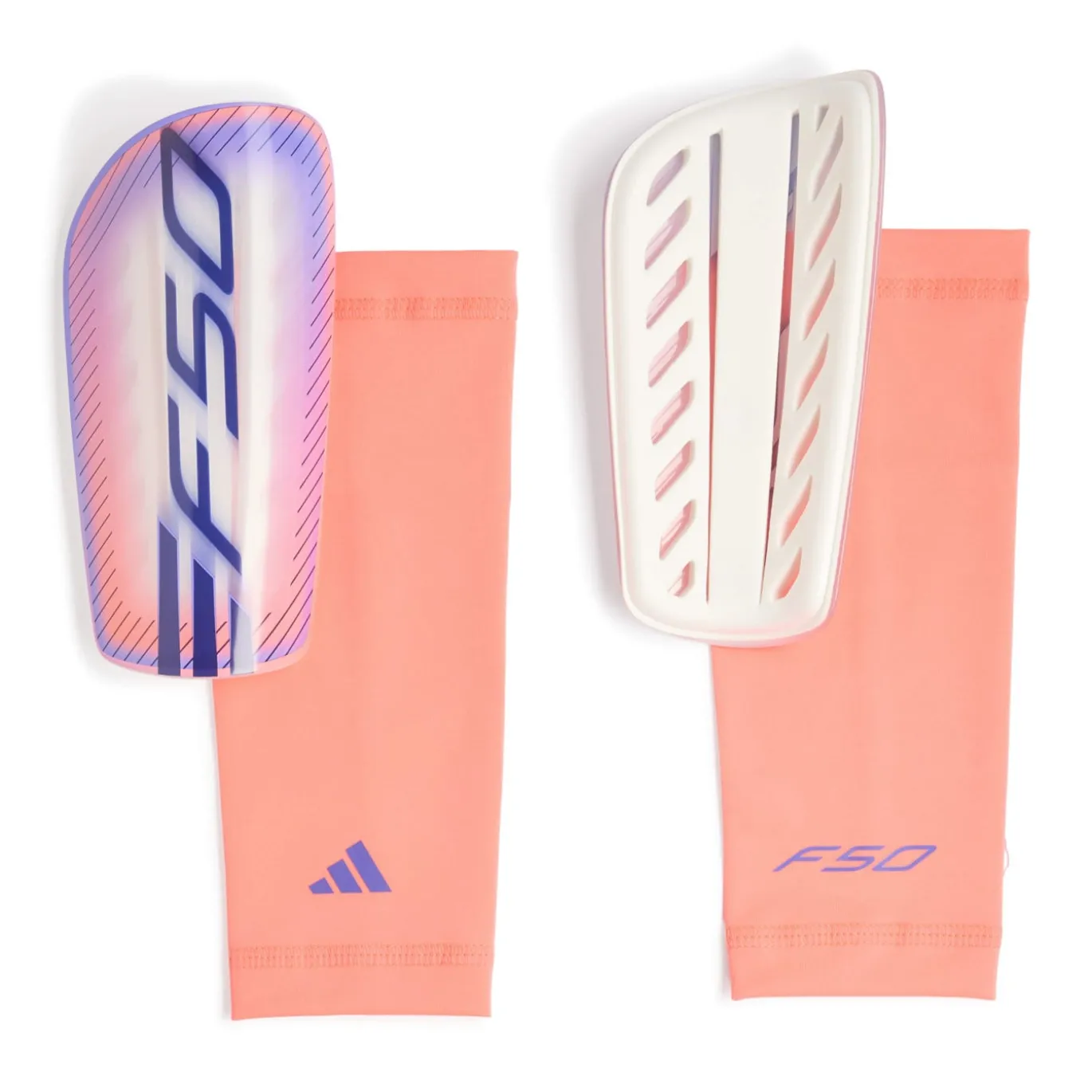 adidas F50 League Scheenbeschermers Wit Paars Roze