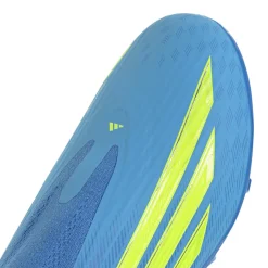 adidas F50 League Veterloze Gras / Kunstgras Voetbalschoenen (MG) Kids Blauw Neongeel