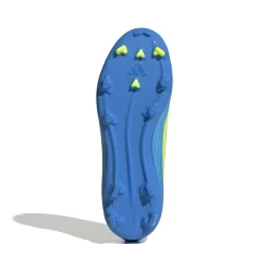 adidas F50 League Veterloze Gras / Kunstgras Voetbalschoenen (MG) Kids Blauw Neongeel