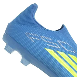 adidas F50 League Veterloze Gras / Kunstgras Voetbalschoenen (MG) Blauw Neongeel