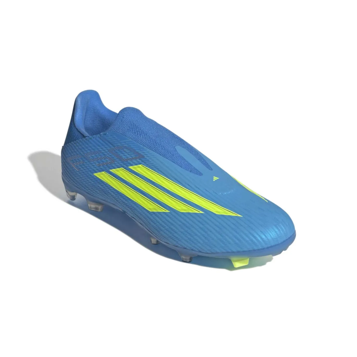 adidas F50 League Veterloze Gras / Kunstgras Voetbalschoenen (MG) Blauw Neongeel