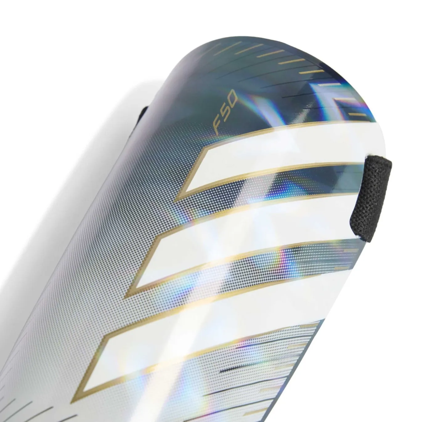adidas F50 Match Scheenbeschermers Zilvergrijs Wit Goud Zwart
