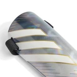 adidas F50 Match Scheenbeschermers Kids Zilvergrijs Wit Goud Zwart