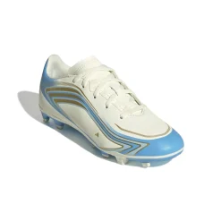 adidas F50 Messi Club Gras / Kunstgras Voetbalschoenen (MG) Kids Wit Lichtblauw Goud
