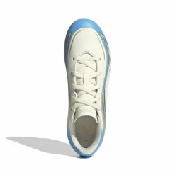 adidas F50 Messi Club Gras / Kunstgras Voetbalschoenen (MG) Kids Wit Lichtblauw Goud