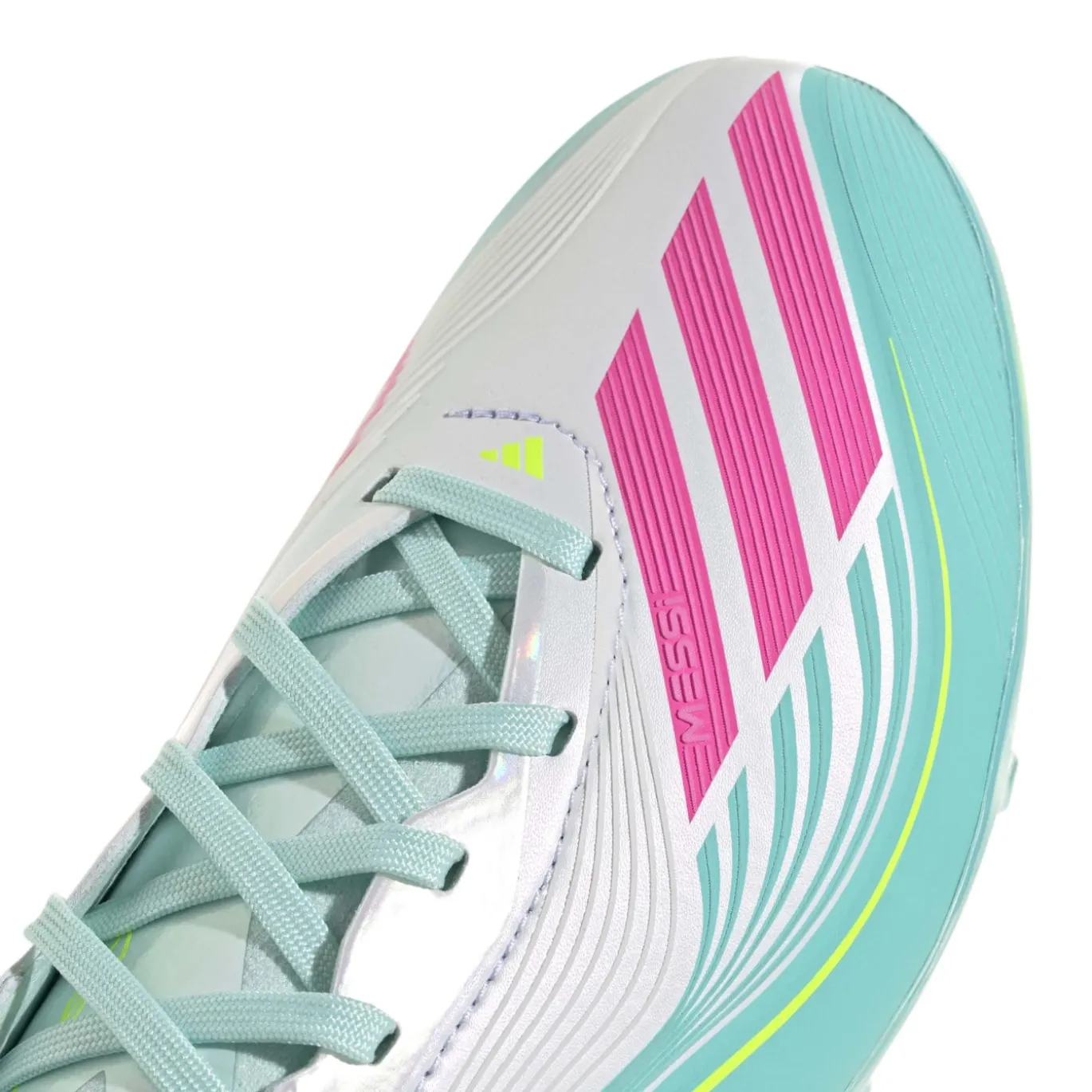 adidas F50 Messi Elite Gras Voetbalschoenen (FG) Kids Wit Turquoise Roze