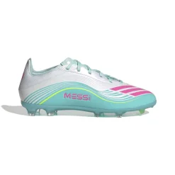 adidas F50 Messi Elite Gras Voetbalschoenen (FG) Kids Wit Turquoise Roze