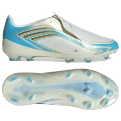 adidas F50 Messi Elite Gras Voetbalschoenen (FG) Kids Wit Lichtblauw Goud