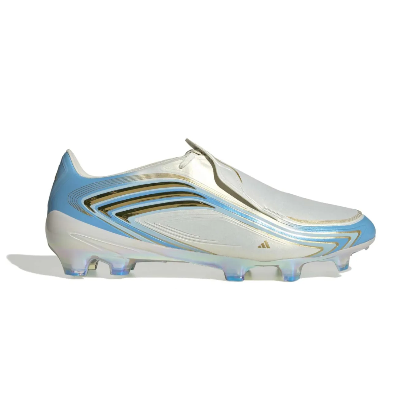 adidas F50 Messi Elite Gras Voetbalschoenen (FG) Wit Lichtblauw Goud