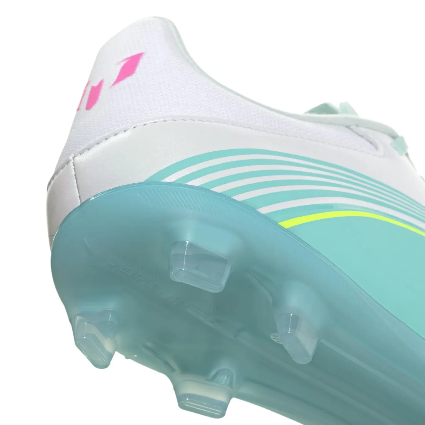 adidas F50 Messi League Gras / Kunstgras Voetbalschoenen (MG) Wit Turquoise Roze