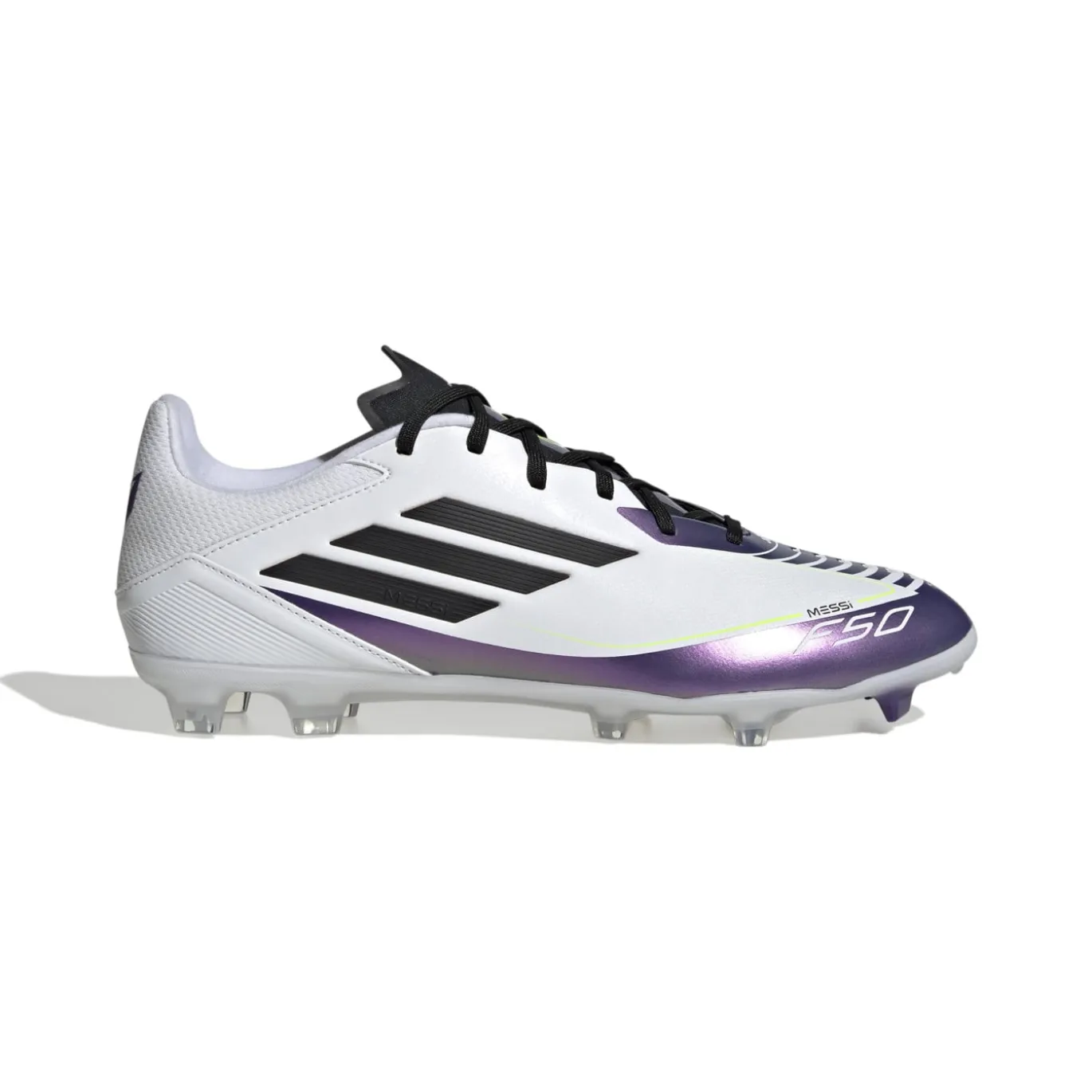 adidas F50 Messi League Gras / Kunstgras Voetbalschoenen (MG) Wit Paars Zwart