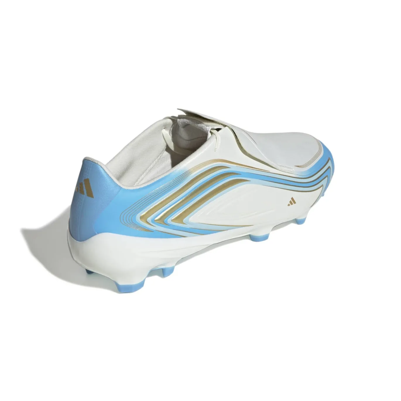 adidas F50 Messi League Gras Voetbalschoenen (FG) Wit Lichtblauw Goud