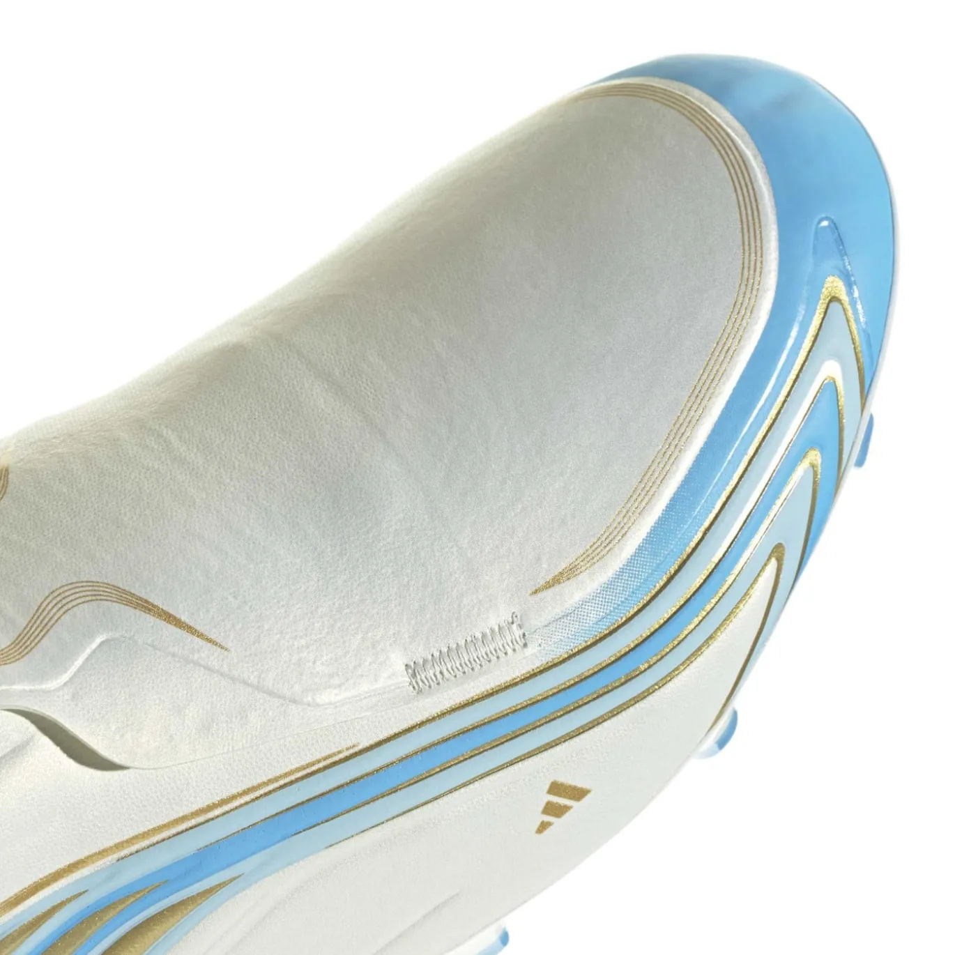 adidas F50 Messi League Gras Voetbalschoenen (FG) Wit Lichtblauw Goud