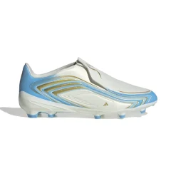 adidas F50 Messi League Veterloze Gras Voetbalschoenen (FG) Kids Wit Lichtblauw Goud