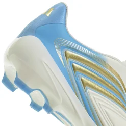 adidas F50 Messi League Veterloze Gras Voetbalschoenen (FG) Kids Wit Lichtblauw Goud