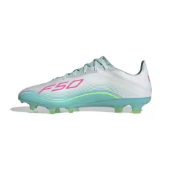 adidas F50 Messi Pro Gras Voetbalschoenen (FG) Wit Turquoise Roze