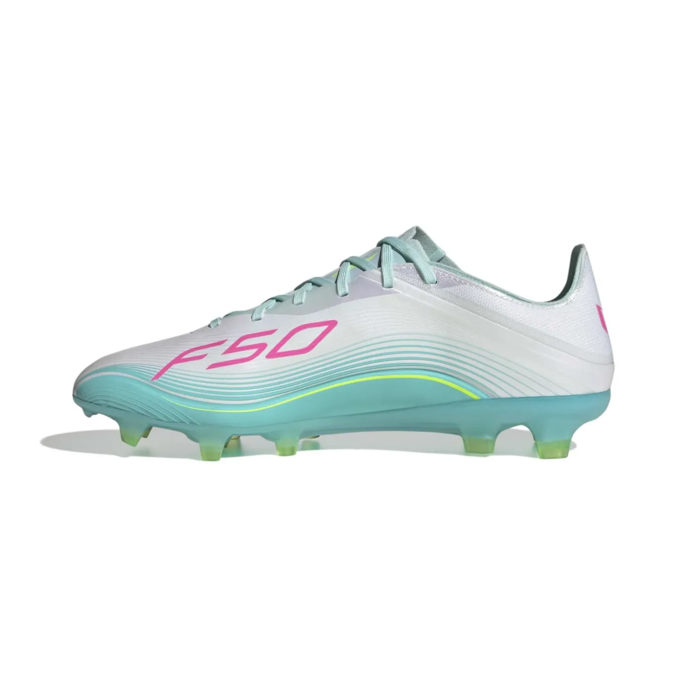 adidas F50 Messi Pro Gras Voetbalschoenen (FG) Wit Turquoise Roze