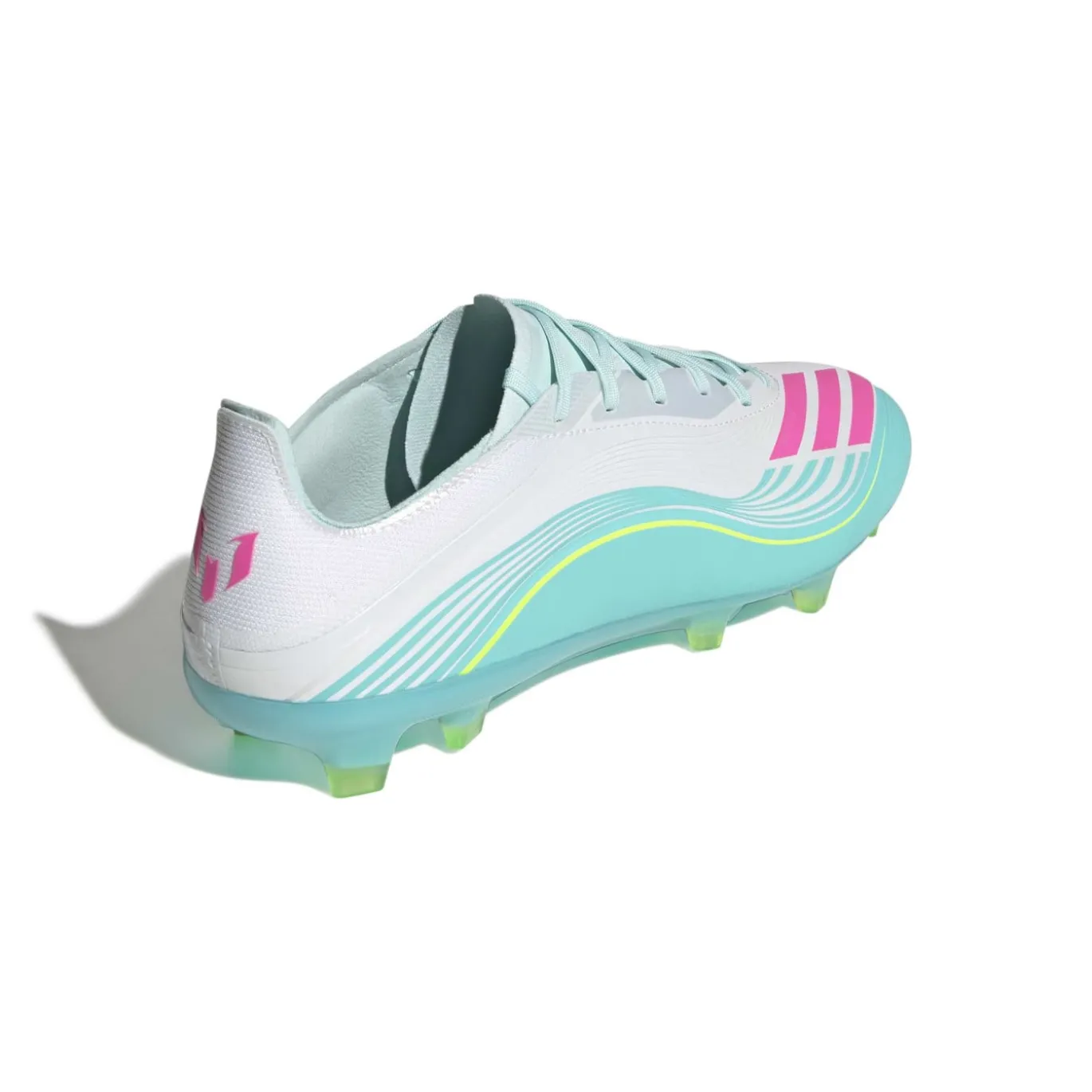 adidas F50 Messi Pro Gras Voetbalschoenen (FG) Wit Turquoise Roze