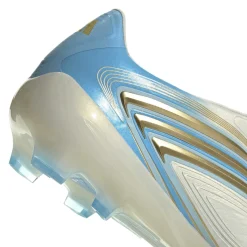 adidas F50 Messi Pro Gras Voetbalschoenen (FG) Wit Lichtblauw Goud