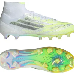 adidas F50 Sparkfusion Elite Gras / Kunstgras Voetbalschoenen (MG) Dames Wit Grijs Neongeel