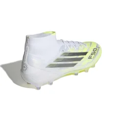 adidas F50 Sparkfusion Elite Gras / Kunstgras Voetbalschoenen (MG) Dames Wit Grijs Neongeel