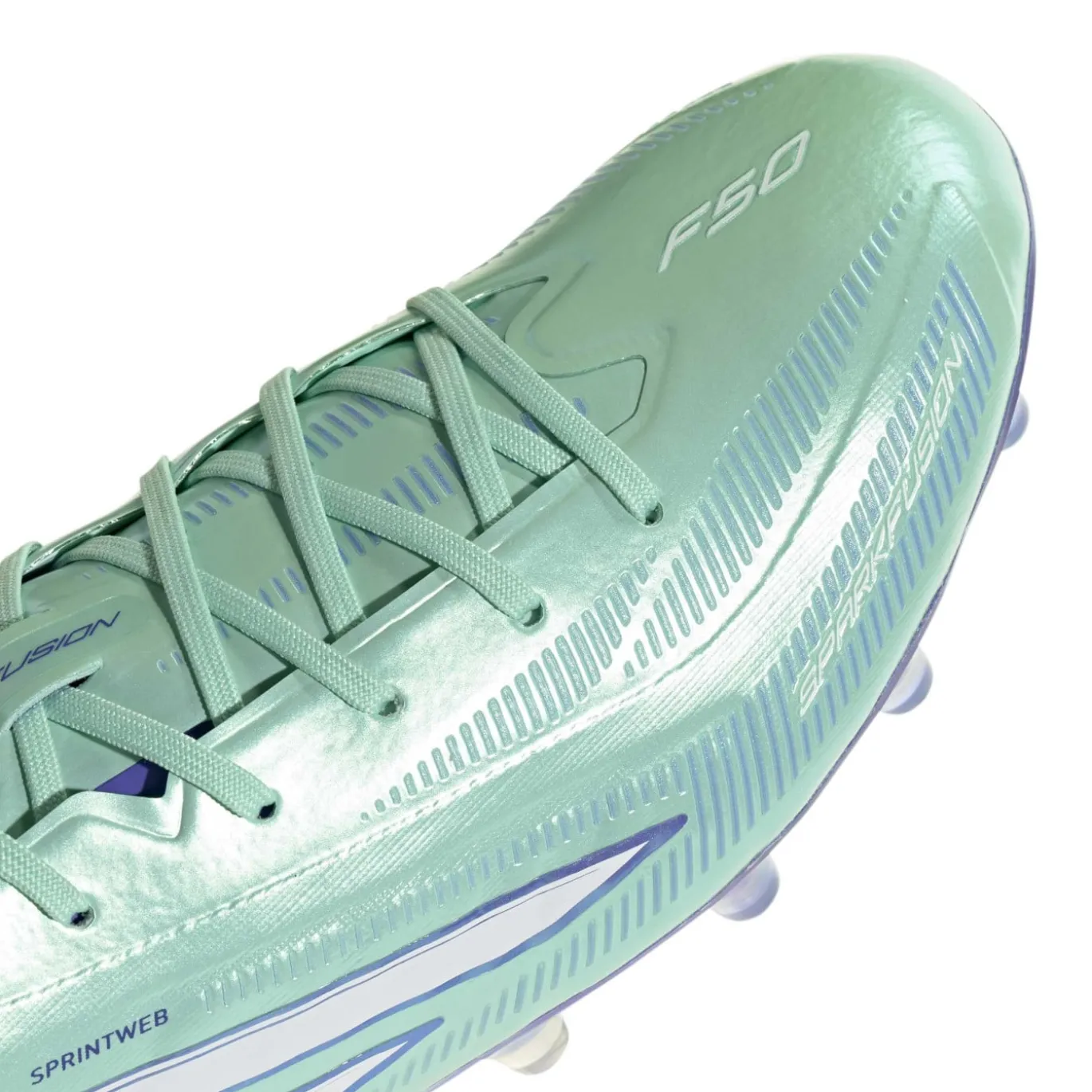 adidas F50 Sparkfusion Elite Gras / Kunstgras Voetbalschoenen (MG) Dames Mintgroen Wit Blauw