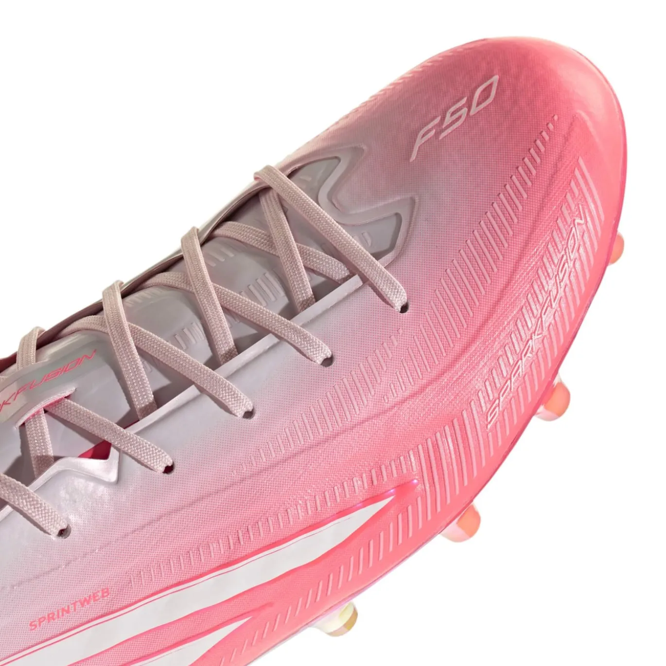 adidas F50 Sparkfusion Elite Gras / Kunstgras Voetbalschoenen (MG) Dames Roze Wit