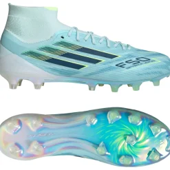 adidas F50 Sparkfusion Elite Gras / Kunstgras Voetbalschoenen (MG) Dames Lichtblauw Donkerblauw Neongeel
