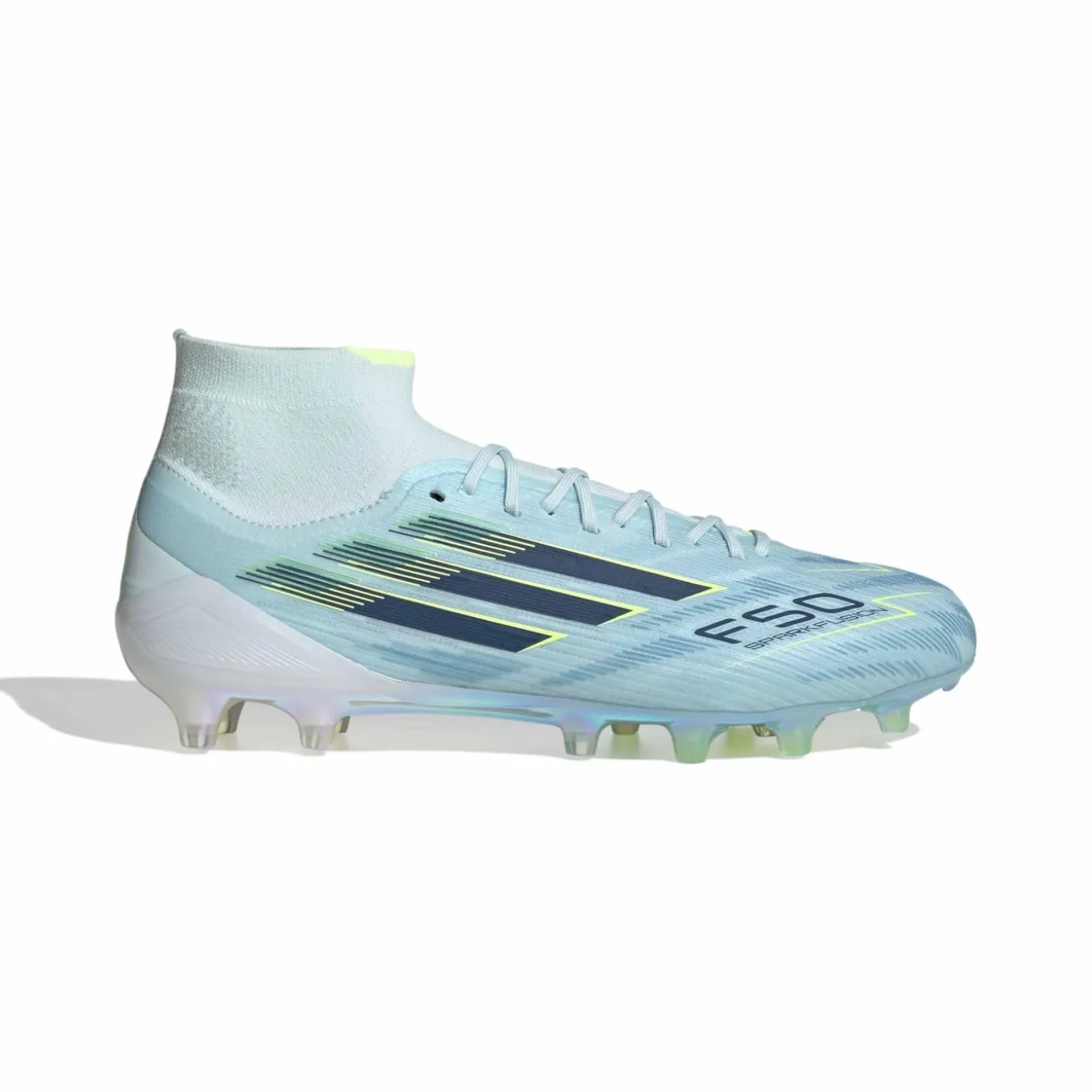 adidas F50 Sparkfusion Elite Gras / Kunstgras Voetbalschoenen (MG) Dames Lichtblauw Donkerblauw Neongeel