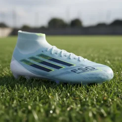 adidas F50 Sparkfusion Elite Gras / Kunstgras Voetbalschoenen (MG) Dames Lichtblauw Donkerblauw Neongeel