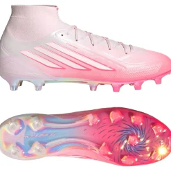 adidas F50 Sparkfusion Elite Mid Gras Voetbalschoenen (FG) Dames Roze Wit