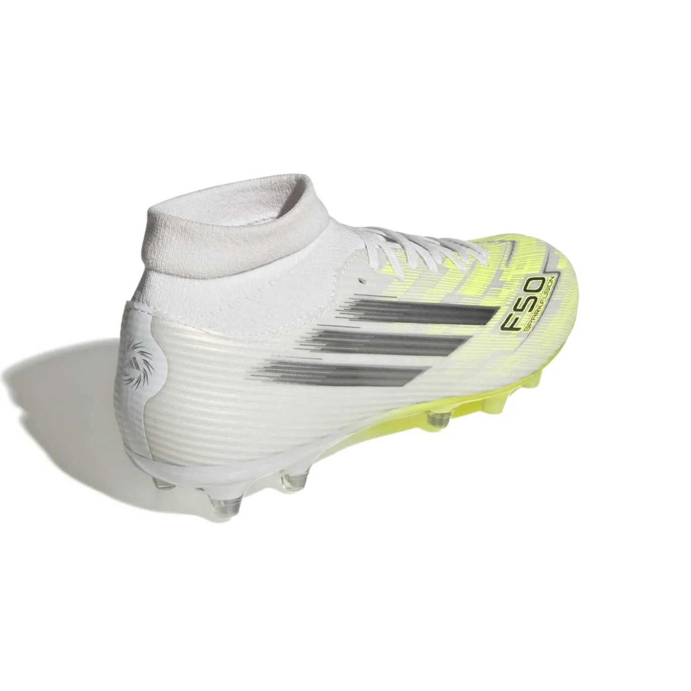 adidas F50 Sparkfusion League Gras / Kunstgras Voetbalschoenen (MG) Dames Wit Grijs Neongeel