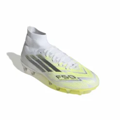 adidas F50 Sparkfusion Pro Gras / Kunstgras Voetbalschoenen (MG) Dames Wit Grijs Neongeel