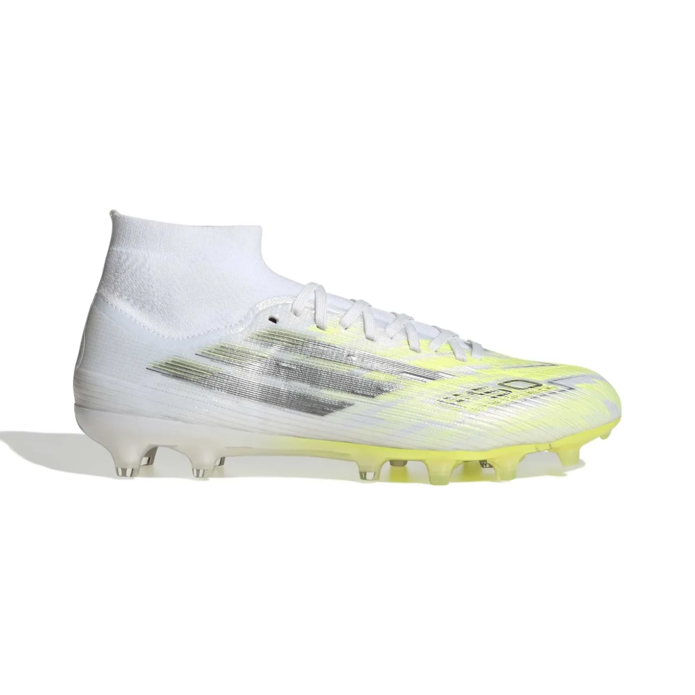 adidas F50 Sparkfusion Pro Gras / Kunstgras Voetbalschoenen (MG) Dames Wit Grijs Neongeel