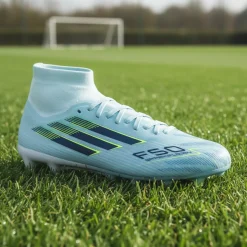 adidas F50 Sparkfusion Pro Gras / Kunstgras Voetbalschoenen (MG) Dames Lichtblauw Donkerblauw Neongeel