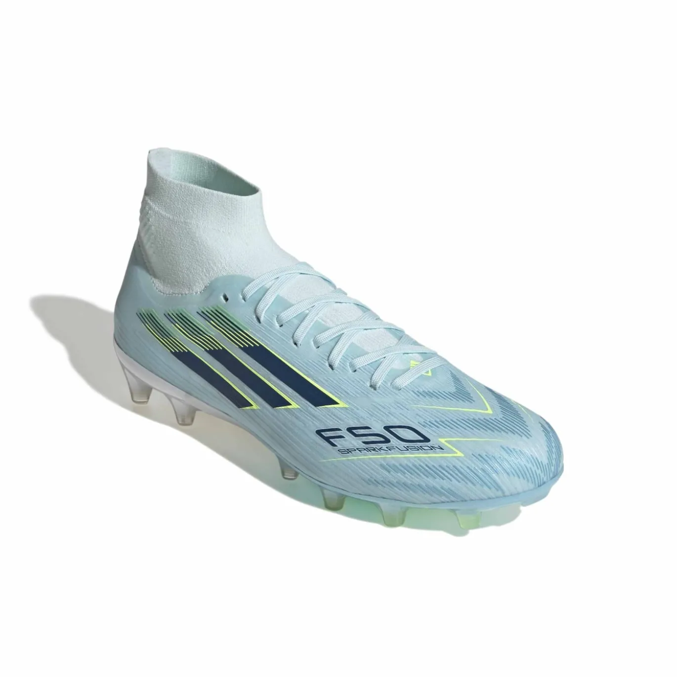 adidas F50 Sparkfusion Pro Gras / Kunstgras Voetbalschoenen (MG) Dames Lichtblauw Donkerblauw Neongeel