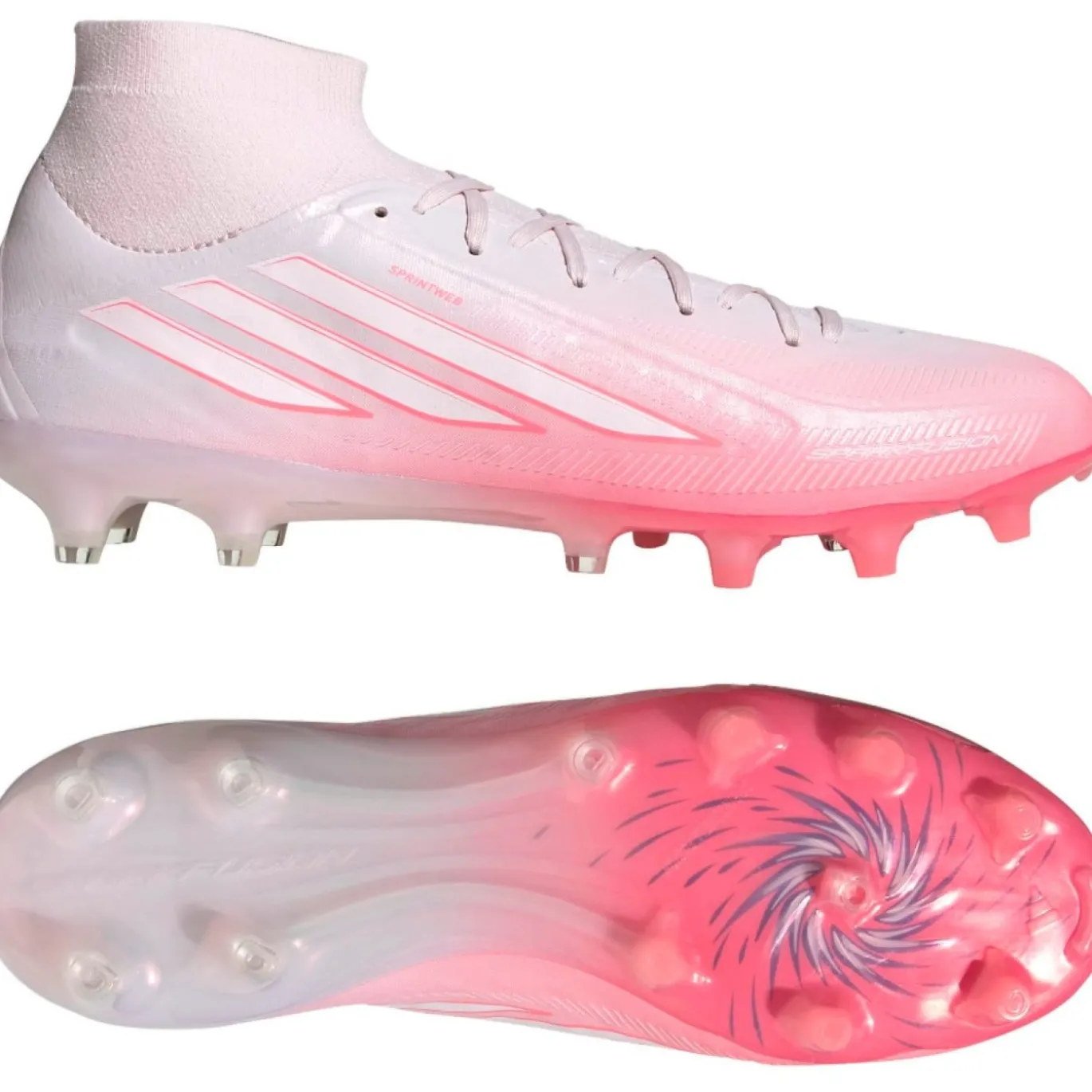 adidas F50 Sparkfusion Pro Gras / Kunstgras Voetbalschoenen (MG) Dames Roze Wit