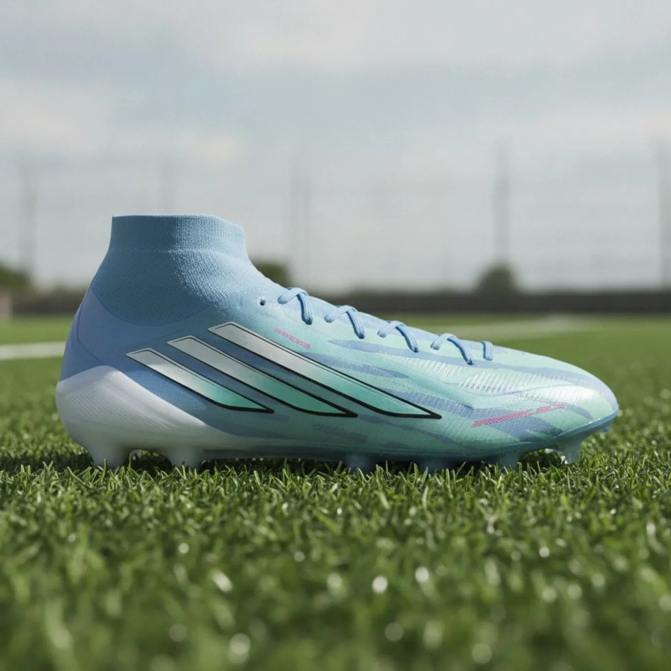 adidas F50 Sparkfusion Trinity Elite Gras / Kunstgras Voetbalschoenen (MG) Dames Blauw Felblauw Felroze