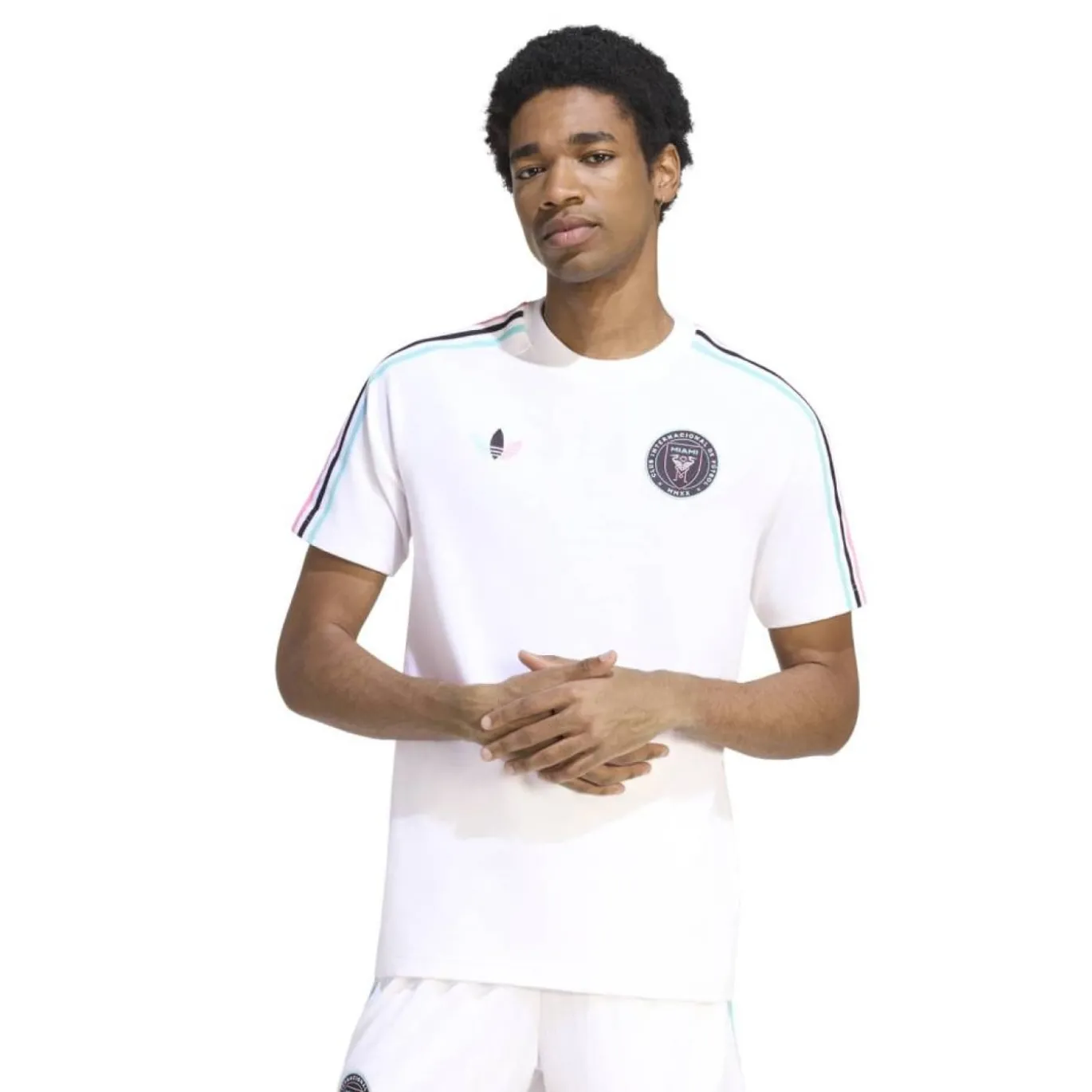 adidas Inter Miami CF Originals T-Shirt Wit Zwart Lichtblauw Roze