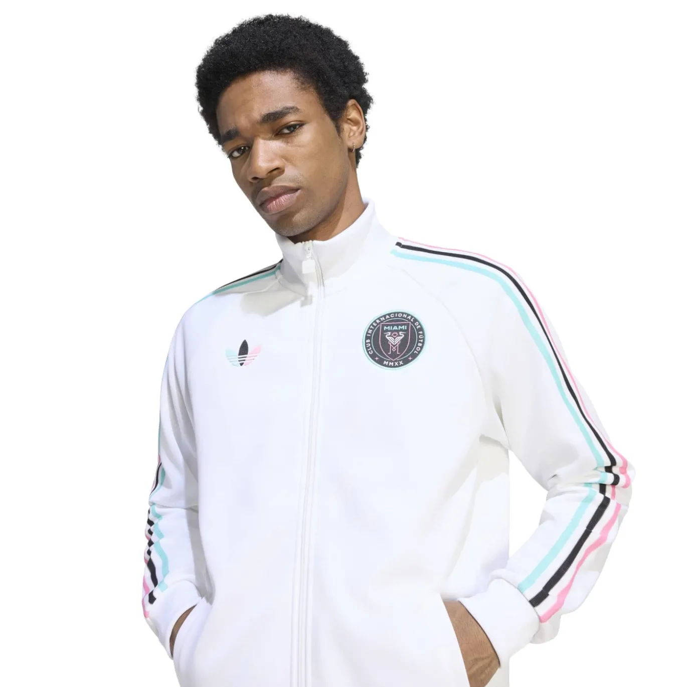 adidas Inter Miami CF Originals Trainingsjack Wit Zwart Lichtblauw Roze