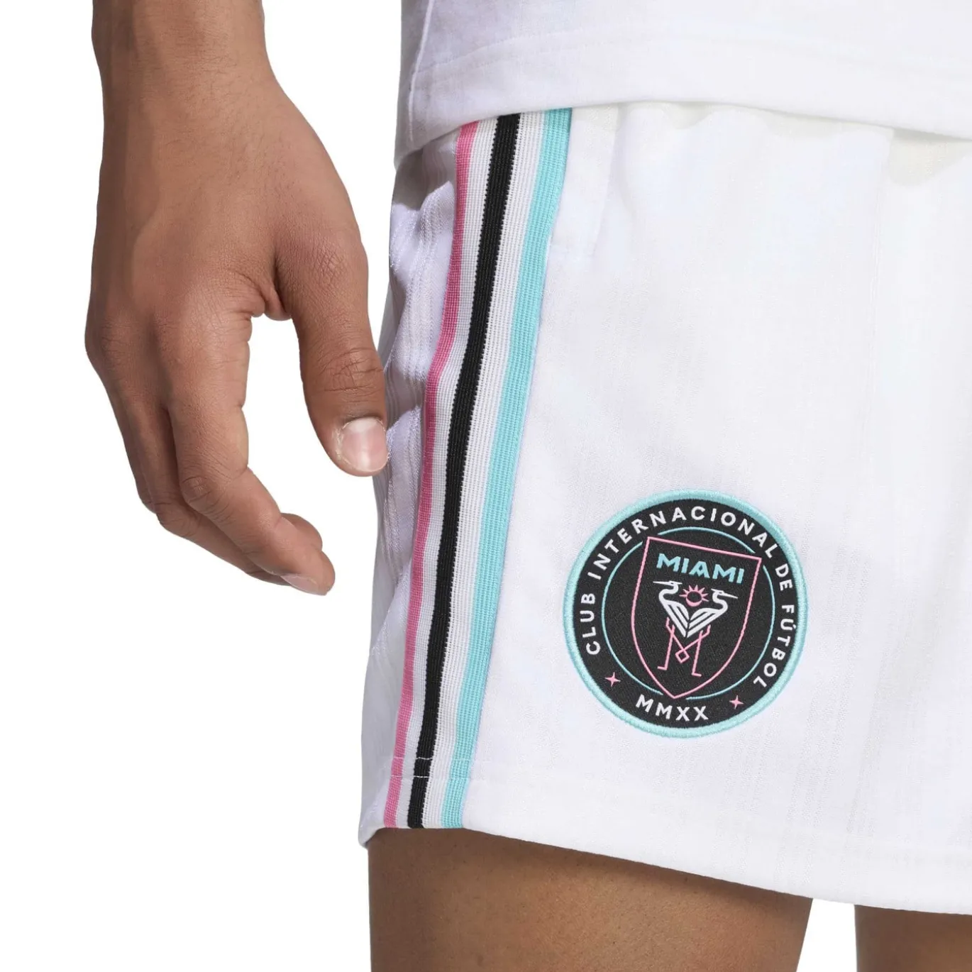 adidas Inter Miami CF Originals Trainingsbroekje Wit Zwart Lichtblauw Roze